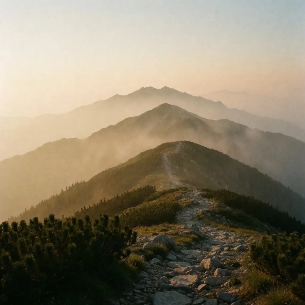 Highland ridge at dawn