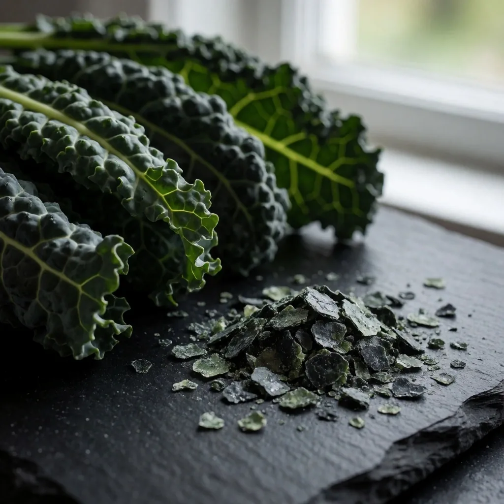 Magnesium-rich natural ingredients on stone